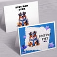 thumbnail image 3 of Happy Father's Day Best Australian Shepherd Cool Dad Ever 7x5in Folded Greeting Card Aussie Dog Lover Gifts Single Note Card with Envelope - 12007, 3 of 5