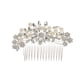 thumbnail image 1 of Nvzi Horquillas para el pelo de boda con flores para novias, peinetas con perlas de cristal, pinzas para el pelo, accesorios para el pelo de boda dorados, joyas -, 1 of 4