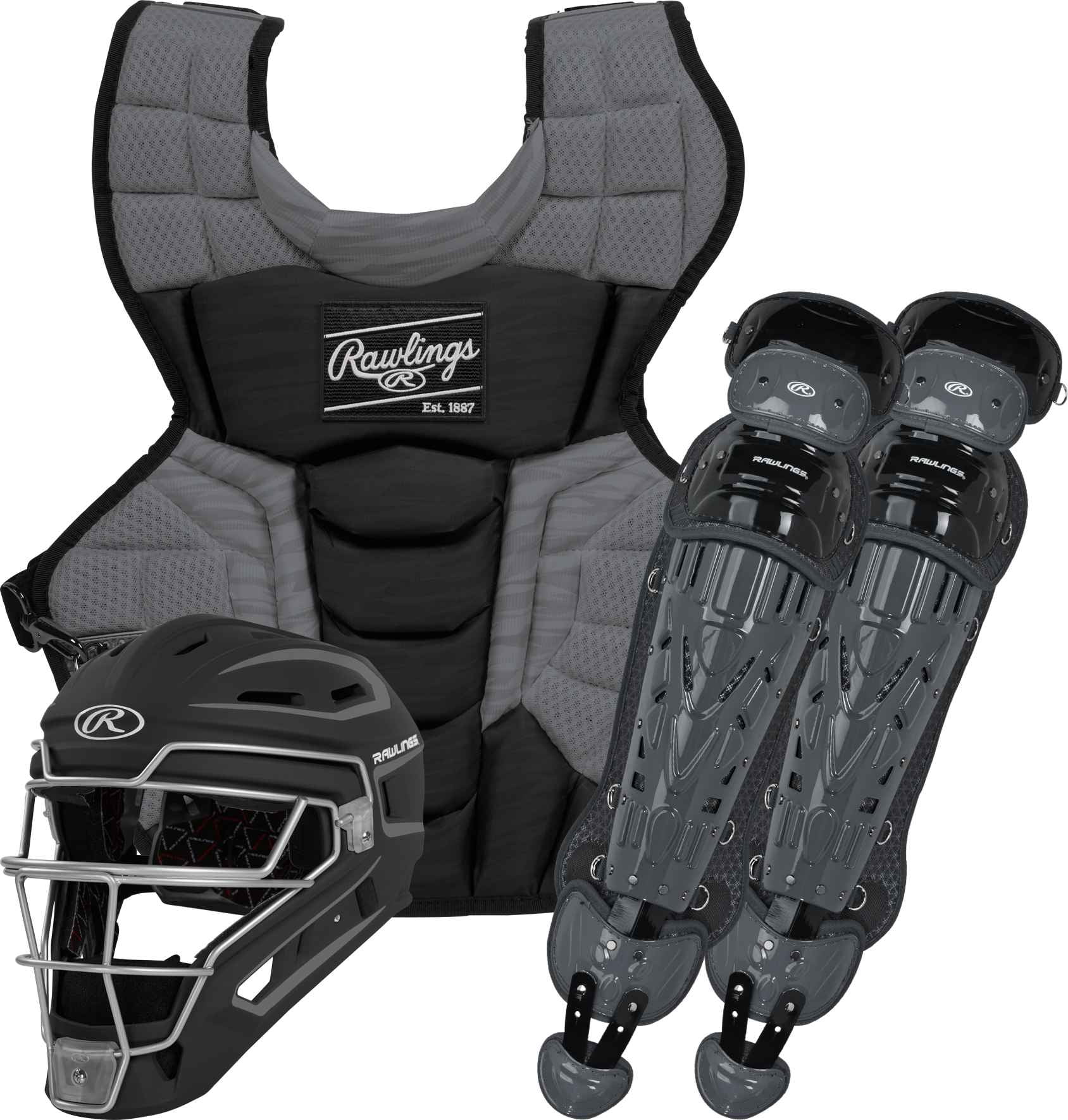 Rawlings Velo Baseball Youth Catcher's Box Set Black/Graphite Youth