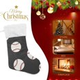 thumbnail image 4 of Coolnut Christmas Stockings Gray Baseball Ball Pattern Large Candy Stockings Stuffers Cute Xmas Sock Decorations 1PC for Home Holiday Party 12" x18" Decor Gifts, 4 of 7