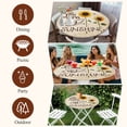 thumbnail image 7 of Sunflowers Round Tablecloth, Fitted Table Cover with Elastic for 45"-54" Round Tables, Vintage Bee You Are My Sunshine Beige Table Cloth Outdoor Indoor Dinning Party Waterproof Tablecloths, 7 of 7