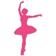 thumbnail image 2 of Ballet Silhouette Hot Pink Wall Decal by Wallmonkeys Peel and Stick Graphic (48 in H x 25 in W) WM188344, 2 of 4
