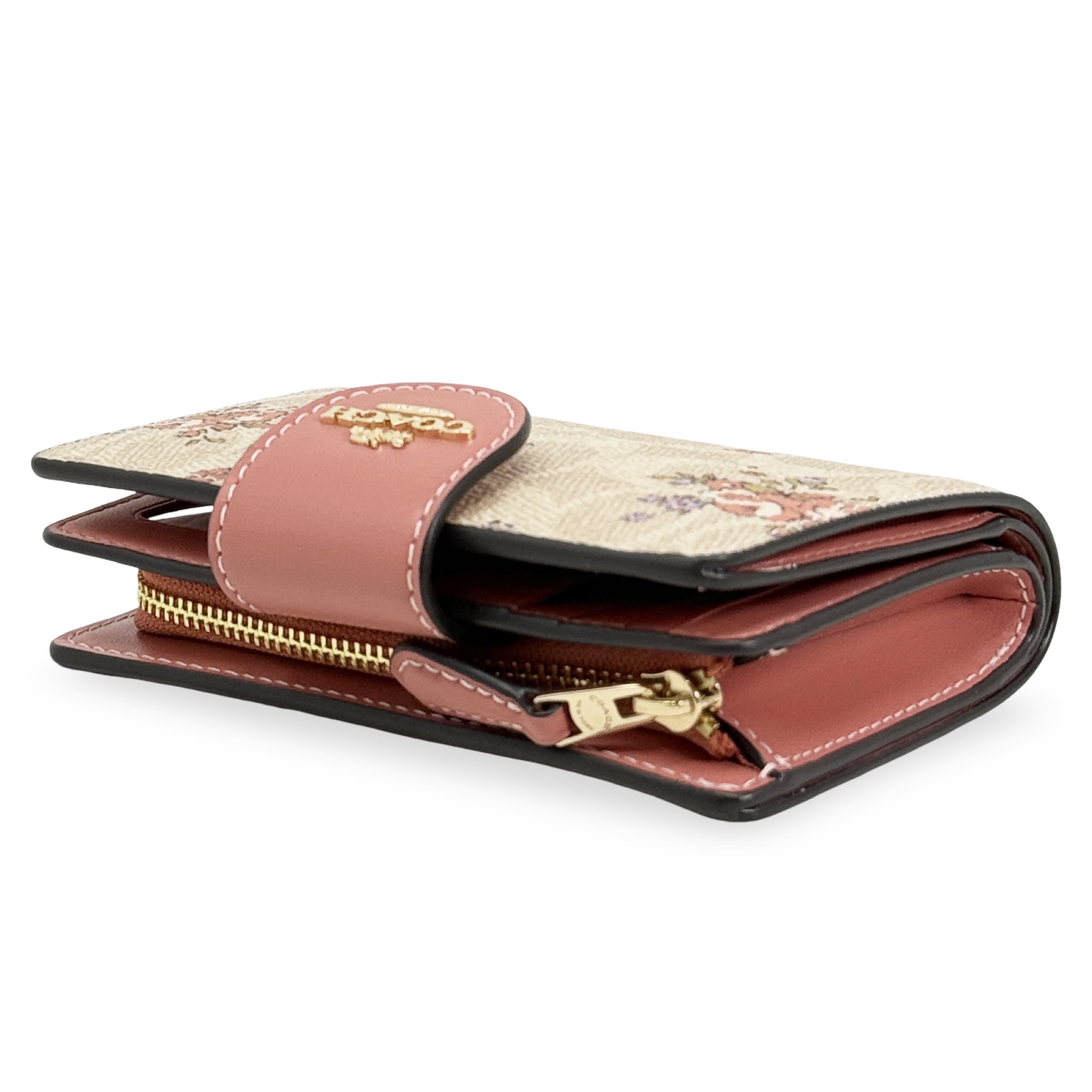 Coach Women's Medium Corner Zip Wallet in Signature Canvas