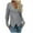 Gray, variant on Plus Size Sweater Tops On Seasonal Women's Winter Solid Long Sleeve Pullove V-Neck Sweater Tops Khaki 8(L)