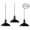 thumbnail image 1 of Florence Industrial Black Barn Pendant Light Loft Fixture, 3-Pack, 1 of 13