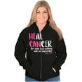 thumbnail image 3 of He Can Heal Cancer Religious BCA Zip Hoodie Sweatshirt Women Brisco Brands X, 3 of 6