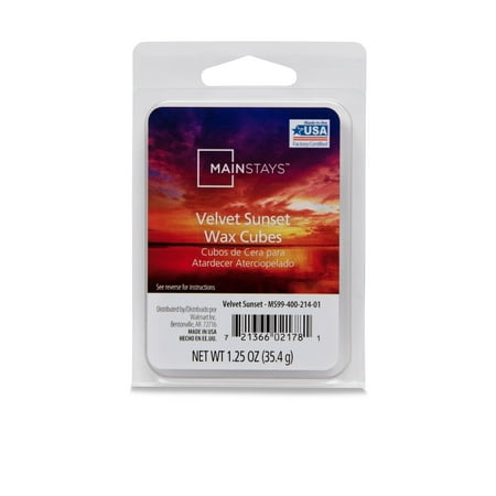 Mainstays 6-Cube Wax Melts, Velvet Sunset - Single