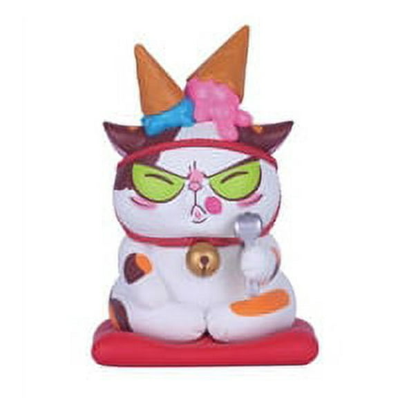 52Toys Food on Head Dessert Series Vinyl Figure - Cat with Ice Cream