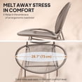 thumbnail image 4 of Light Grey Rattan Bistro Set - 3-Piece Patio Furniture with Steel Table & Acapulco-Style Chairs for Porch, Balcony & Small Spaces, 4 of 7