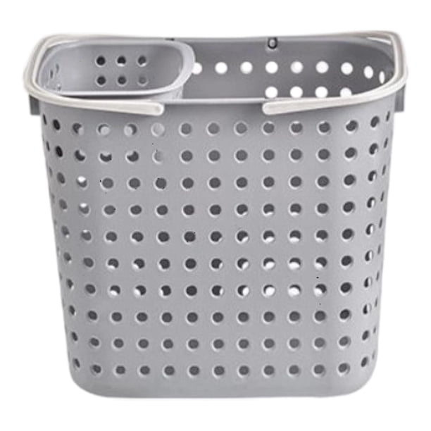 Contenedor para ropa sucia y artículos diversos con cesta pequeña de 16,1 x 11,8 x 14,1 pulgadas Gris claro
