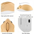 thumbnail image 6 of PloutoRich Wireless Mouse, 2.4GHz Hamster Shape Portable Mobile Optical 1200DPI USB Mice Cordless Mouse for PC Laptop Computer, Gift, 6 of 9