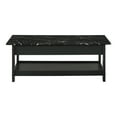 thumbnail image 5 of Blake Wood and Fause Marble Top 3-Piece Coffee Table Set, Black, 5 of 14