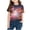 Multicolor11, variant on Fnooota Girls T Shirts, Gradient Print Summer Soft Crew Neck Short Sleeve Tops Multicolor Size 14