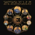 thumbnail image 2 of Junior's Marvel Eternals Circular Gold  Racerback Tank Top Black X Small, 2 of 5