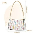 thumbnail image 3 of FORMRS Womens Shoulder Bag with Chain Strap Clutch Purse Cute Tote Handbag, Colorful Ice Cream Pattern, 3 of 7