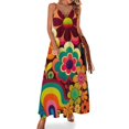 thumbnail image 1 of Vestido sin mangas con diseño de arte floral de los años 70, vestidos de noche para mujer, vestidos para mujer, vestidos para niñas, ropa de mujer, verano, 1 of 7