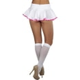 thumbnail image 2 of ToBeInStyle Women's Striped Wavy Skirt - White/Hot Pink, 2 of 6