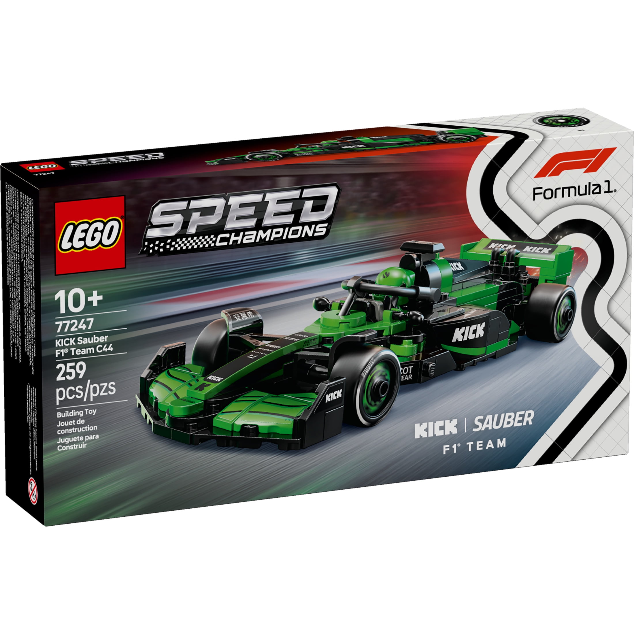 LEGO Speed Champions KICK Sauber F1 Team C44 Race Car Toys