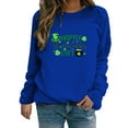 thumbnail image 4 of Fadeal Sweat à Capuche Décontracté Imprimé Lettres Col Rond Printemps pour Femmes Bleu TG, 4 of 4