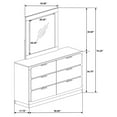 thumbnail image 5 of Caraway 6-drawer Bedroom Dresser with Mirror White, 5 of 6