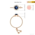 thumbnail image 4 of Angara Natural 0.6 Ct. Blue Sapphire with Diamond Halo Ring in 14K Rose Gold for Women (Ring Size: 3), 4 of 9