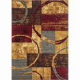 thumbnail image 2 of Unique Loom Barista Collection Moderne Cercles Rustique Chaleureux Tapis_cof010, 8' x 11' 2", Multi/Beige, 2 of 2
