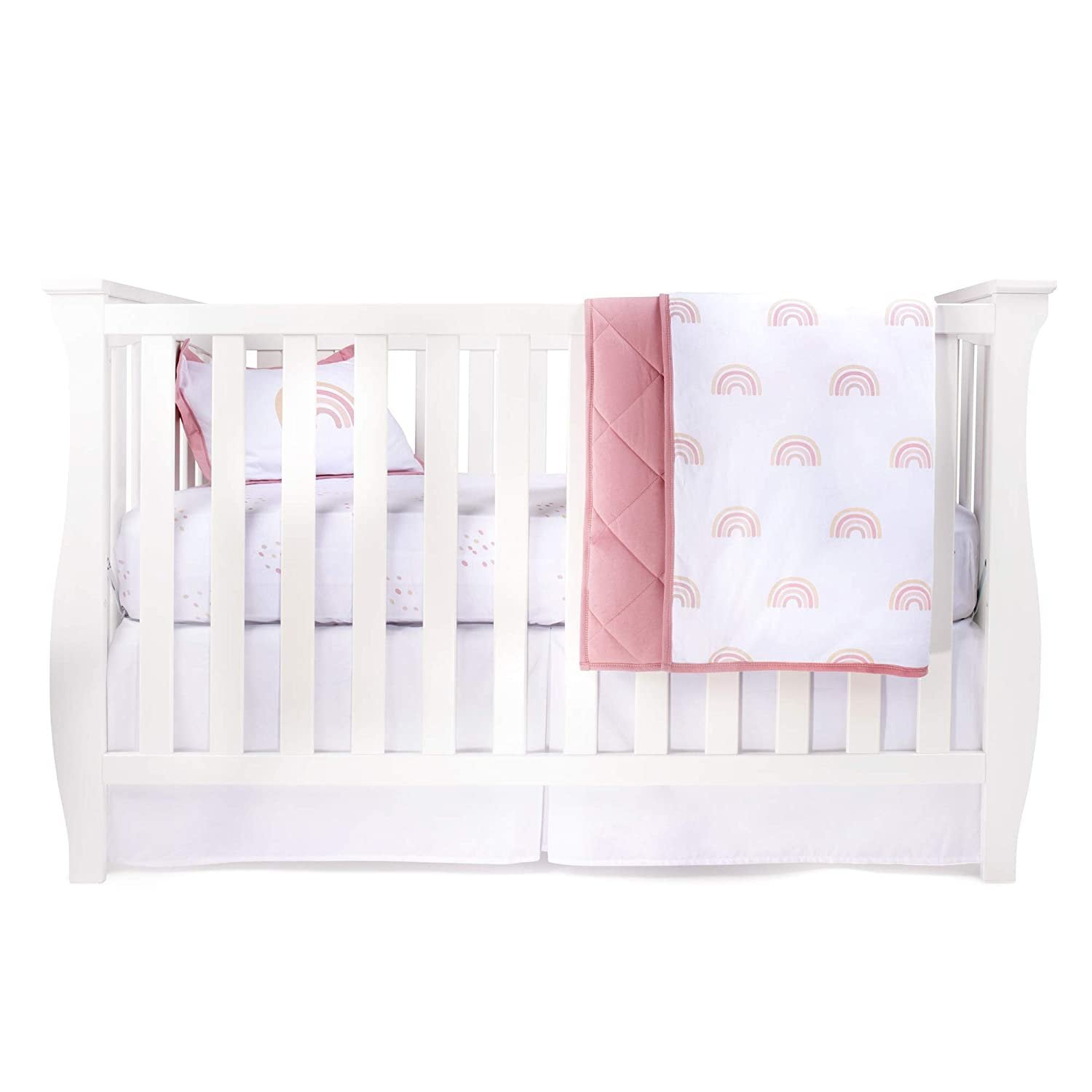 Baby Crib Bedding Sets for Girls 4 Piece Set Includes Crib Sheet