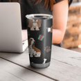 thumbnail image 4 of 20 Oz Basset Hounds with Bones and Presents Coffee Tumbler Double Wall Insulated Stainless Steel Water Bottle | Metal Reusable Thermoses Flask with Cup Cap | Leak & Sweat Proof with Anti-Dust Lid, 4 of 7
