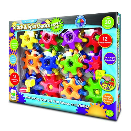techno kids stack and spin gears