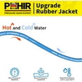 thumbnail image 2 of POHIR  50FT 4800 PSI Pressure Washer Hose 3/8" for Cold & Hot Water (Up to 248℉) Kink Resistant Industrial Grade Steel Wire Braided QC Ends with 2 M22-14mm to 3/8" Adapters for Professional and Home, 2 of 10