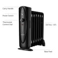 thumbnail image 2 of Homeleader Mini Oil Filled Heater, Portable Space Radiant Heater with Adjustable Thermostat, Electric Personal Heater with Overheat Safety, for Home and Office, 700W, Black, 2 of 7