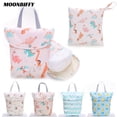 thumbnail image 2 of Bolsa de pañales multifuncional para bebé, organizador de pañales reutilizable, impermeable, estampado de moda, bolsa húmeda/seca, bolsa de almacenamiento para mamá, viaje, 2 of 4