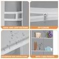 thumbnail image 5 of HONEIER Extra Large Closet Wardrobe, 65"Lx 73"H Portable Closet with 3 Hanging Rods, Shelves and 4 Side Pockets, Clothes Storage Organizer with Cover, Easy Assembly, Grey, 5 of 10