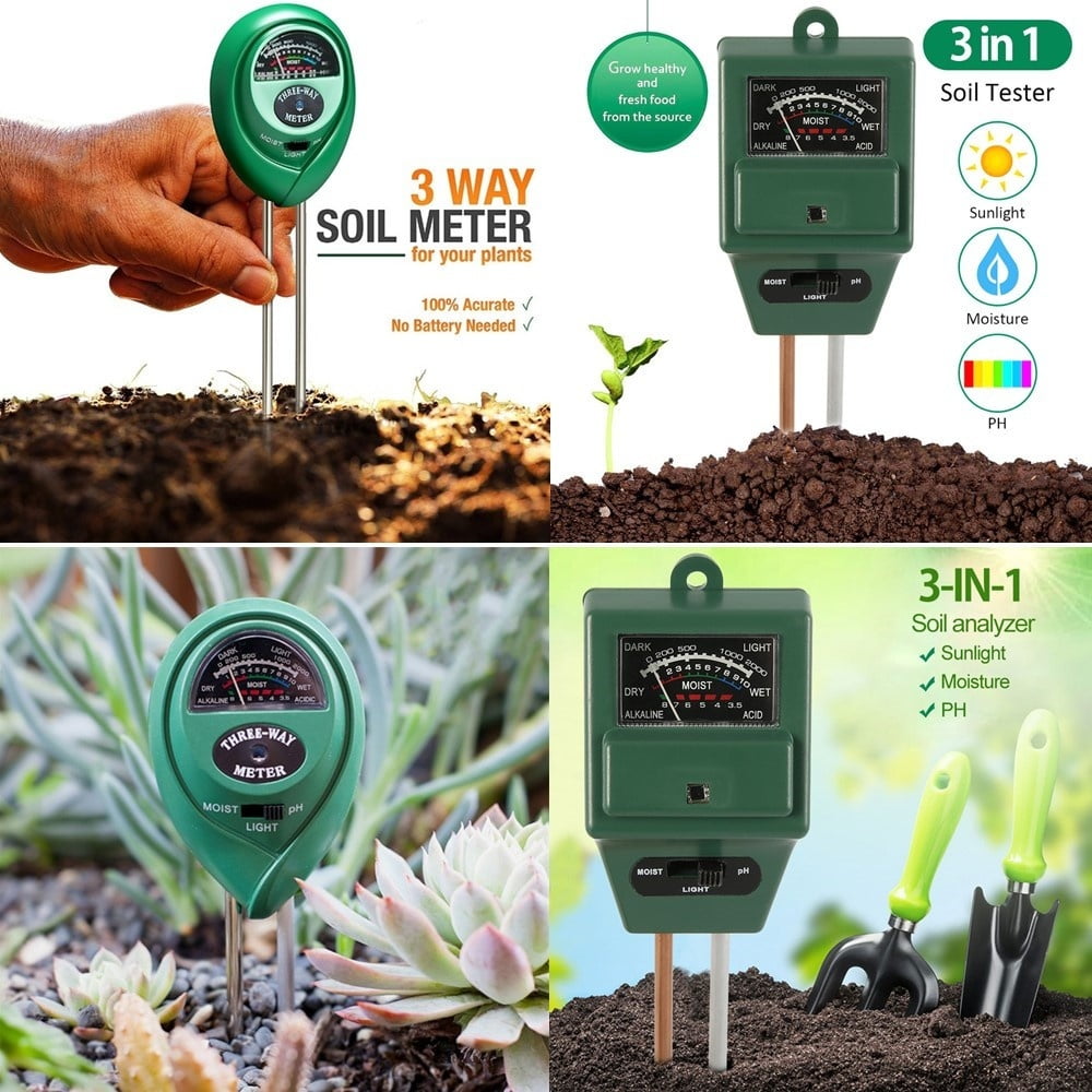 3in1 Soil Moisture Sunlight PH Meter Tester Plant Digital Analyzers  #S5 