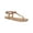 Dark Tan Smooth, variant on Womens Krisleyy Embossed Slingback T-Strap Sandals