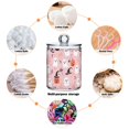 thumbnail image 6 of Yayeee 2 Pack Qtip Holder Bathroom Cotton Swab Canister with Lid Clear Dispenser Set, Pink Halloween Ghosts, 6 of 6