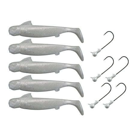 YUM Mud Minnow Kit Pearl Silver Flake 4 1/8 oz.