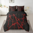 thumbnail image 2 of Erosebridal Geometric Stripes Bedding Sets King Size,Abstract Lines Bed in a Bag King size,Black Red Bedding King Size,Microfiber Male Bedroom Decor,Reversible,7-Piece, 2 of 6