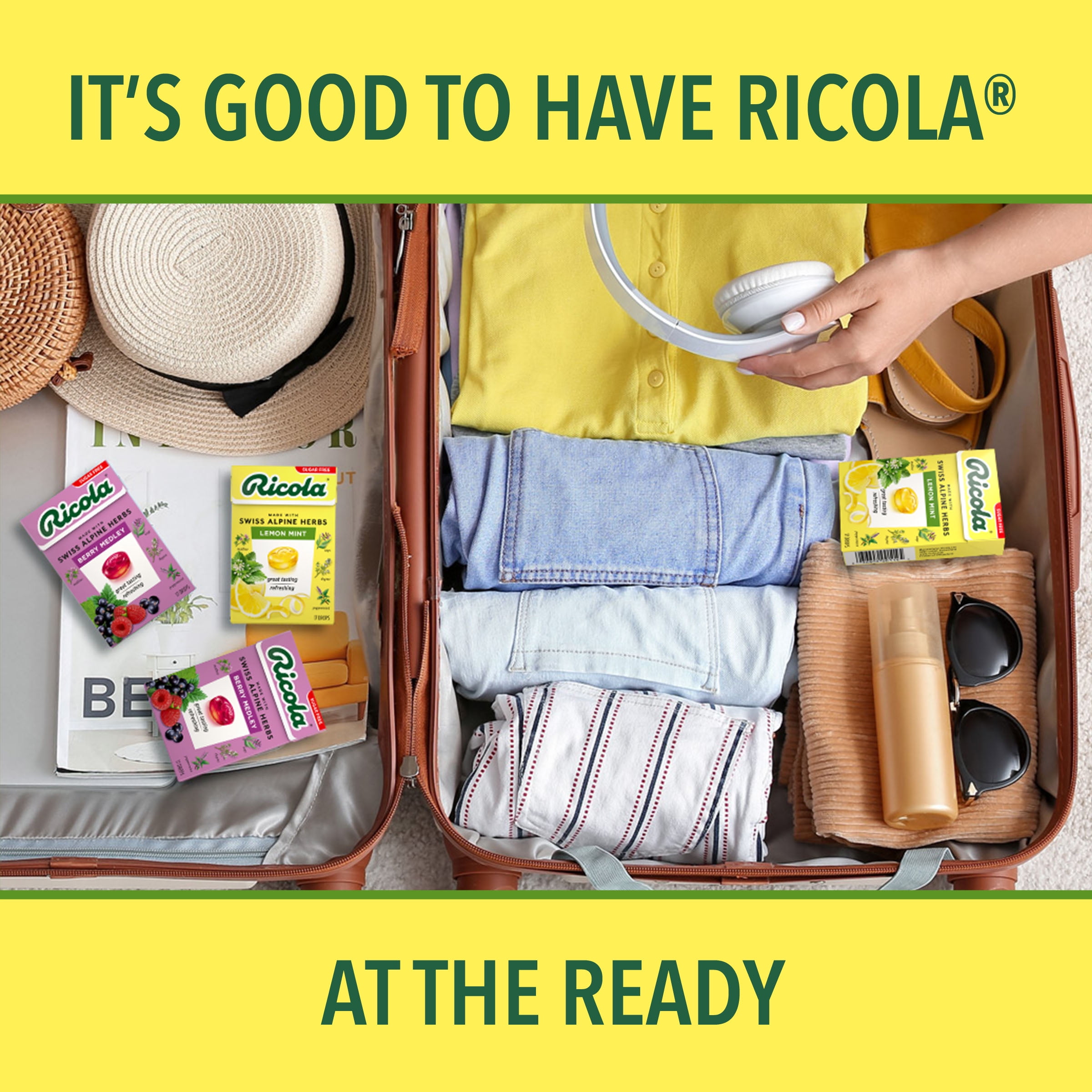Ricola Sugar Free Lemon Mint 2-Pack 18ct Box