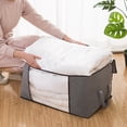 thumbnail image 2 of lote De 3 Sac De Rangement Pour Couette En Pais Non-tiss Sac De Rangement Sous Lit Pour Dredons Couvertures Oreillers Jouets Vestes Vtements, Gris,, 2 of 4