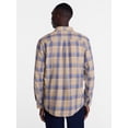 thumbnail image 3 of George Men's and Big Men's Plaid Flannel Shirt with Long Sleeves, Sizes XS-3XL, 2XB-5XB & Tall XLT-3XLT, 3 of 5