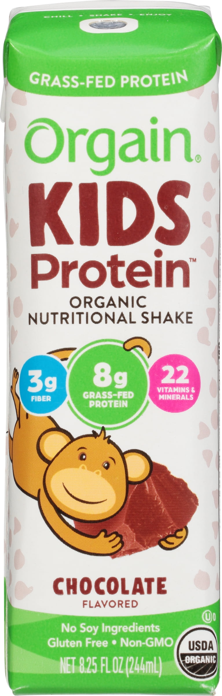 Orgain Organic Nutrition Shake Chocolate Kids, 8.25 Fl Oz