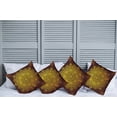 thumbnail image 6 of Ambesonne Mandala Throw Pillow Cover 4 Pack, Oriental Snowflake Art, 24", Yellow Brown, 6 of 6