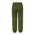 thumbnail image 5 of qucoqpe Women’s Pleated Sweatpants with Pockets Loose Fitting Elastic Waist Casual Joggers Solid Color Wide Leg Trousers, 5 of 6