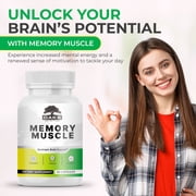Memory Muscle, Premium Memory Support Supplement with Nootropics for Enhanced Focus & Mental Clarity - Featuring B12 for an Added Energy Boost
