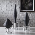 thumbnail image 3 of Maklaine Stone and Crystal Sculptures in Elegant Black (Set of 3), 3 of 5