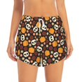 thumbnail image 4 of Lsque Skulls Printed Women's Running Shorts with Liner Pockets,Elastic Quick Dry Workout Athletic Gym Yoga Shorts,Womens High Waist Shorts-Small, 4 of 9