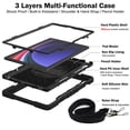 thumbnail image 6 of ShieldPlus Case for Samsung Galaxy Tab S9 FE+/S9 Plus 12.4 Inch with Shoulder Strap & S Pen Holder, Heavy Duty Drop-Proof Case with Rotating Hand Strap Kickstand for Galaxy S9 FE Plus/S9+ 2023,Black, 6 of 8