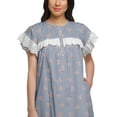 thumbnail image 5 of Moomaya Printed Round Neck Nursing Sleepwear For Women Cotton Nightdress, 5 of 6