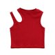 thumbnail image 2 of Camiseta sin mangas de cuello redondo para niñas, blusas lindas de color sólido, blusa deportiva holgada con agujeros, camiseta para niñas, 2 of 9